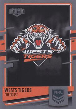 2021 NRL Elite - Silver Specials #SS136 Wests Tigers Checklist Front
